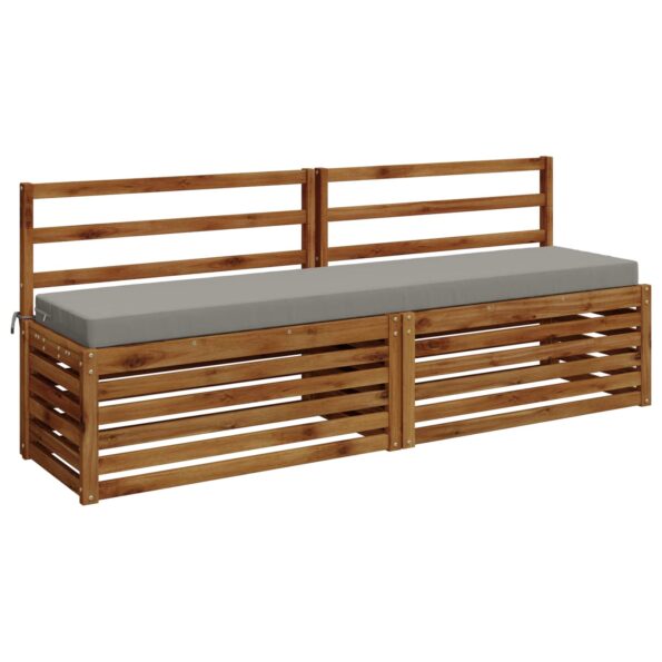 vidaXL Vankúš na lavičku SOEST 100% polyester Sivá 200 x 40 x 8 cm – Obrázok 3