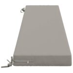 vidaXL Vankúš na lavičku SOEST 100% polyester Sivá 200 x 40 x 8 cm – Obrázok 4