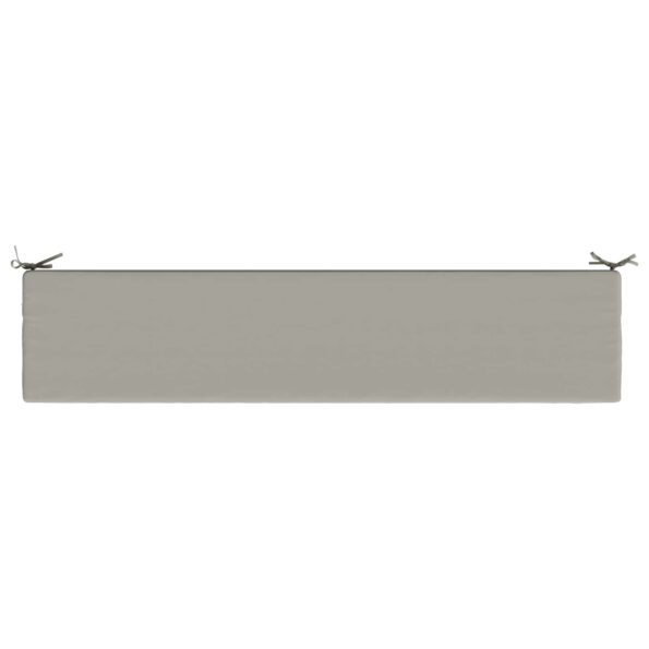 vidaXL Vankúš na lavičku SOEST 100% polyester Sivá 200 x 40 x 8 cm – Obrázok 6