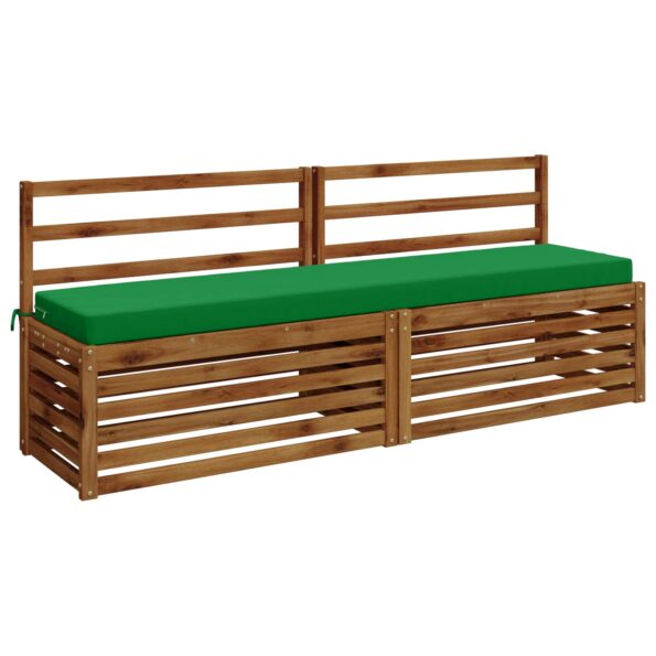 vidaXL Vankúš na lavičku SOEST 100% polyester Zelená 200 x 40 x 8 cm – Obrázok 3