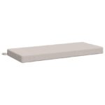 vidaXL Vankúš na lavičku SOEST 100% polyester Biela 110 x 50 x 8 cm