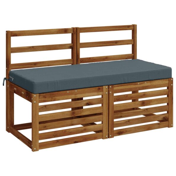 vidaXL Vankúš na lavičku SOEST 100% polyester Modrá 110 x 50 x 8 cm – Obrázok 3
