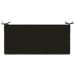 vidaXL Vankúš na lavičku SOEST 100% polyester Čierna 110 x 50 x 8 cm – Obrázok 6