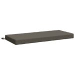 vidaXL Vankúš na lavičku SOEST 100% polyester Sivá 110 x 50 x 8 cm – Obrázok 2