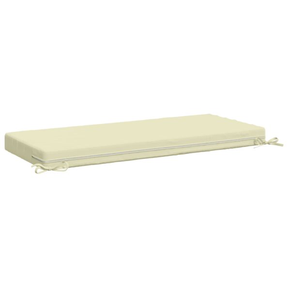 vidaXL Vankúš na lavičku SOEST 100% polyester Krémová 110 x 50 x 8 cm – Obrázok 4