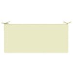 vidaXL Vankúš na lavičku SOEST 100% polyester Krémová 110 x 50 x 8 cm – Obrázok 5