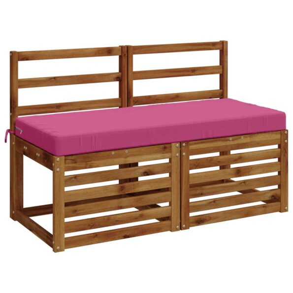 vidaXL Vankúš na lavičku SOEST 100% polyester Ružová 110 x 50 x 8 cm – Obrázok 2