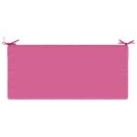 vidaXL Vankúš na lavičku SOEST 100% polyester Ružová 110 x 50 x 8 cm – Obrázok 5