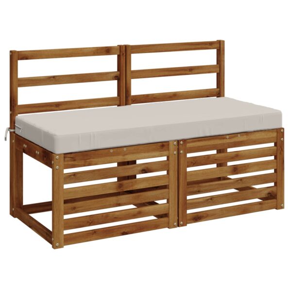 vidaXL Vankúš na lavičku SOEST 100% polyester Biela 120 x 50 x 8 cm – Obrázok 2