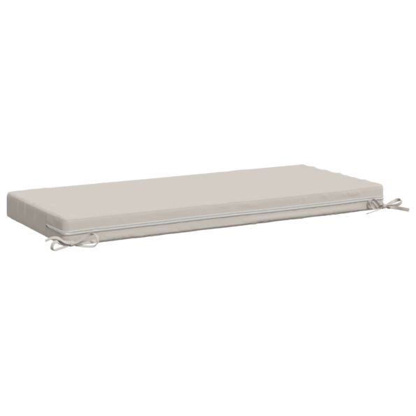 vidaXL Vankúš na lavičku SOEST 100% polyester Biela 120 x 50 x 8 cm – Obrázok 4