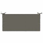 vidaXL Vankúš na lavičku SOEST 100% polyester Sivá 120 x 50 x 8 cm – Obrázok 6