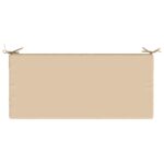 vidaXL Vankúš na lavičku SOEST 100% polyester Krémová 120 x 50 x 8 cm – Obrázok 5