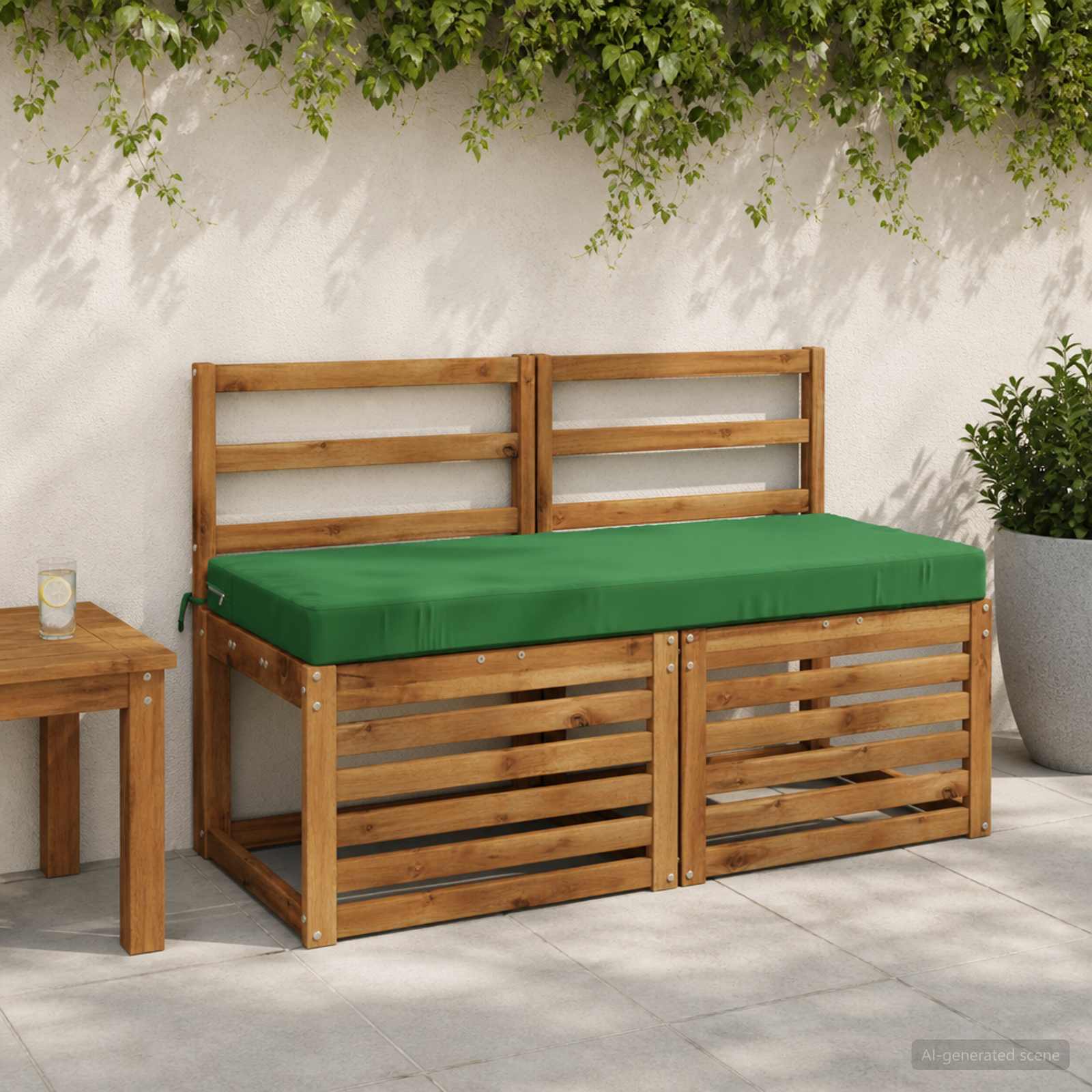 950222_1.jpg vidaXL Vankúš na lavičku SOEST 100% polyester Zelená 120 x 50 x 8 cm – Obrázok 1