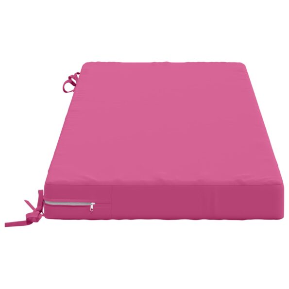 vidaXL Vankúš na lavičku SOEST 100% polyester Ružová 120 x 50 x 8 cm – Obrázok 3