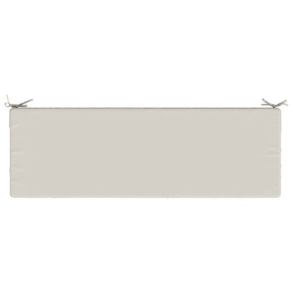 vidaXL Vankúš na lavičku SOEST 100% polyester Biela 140 x 50 x 8 cm – Obrázok 6
