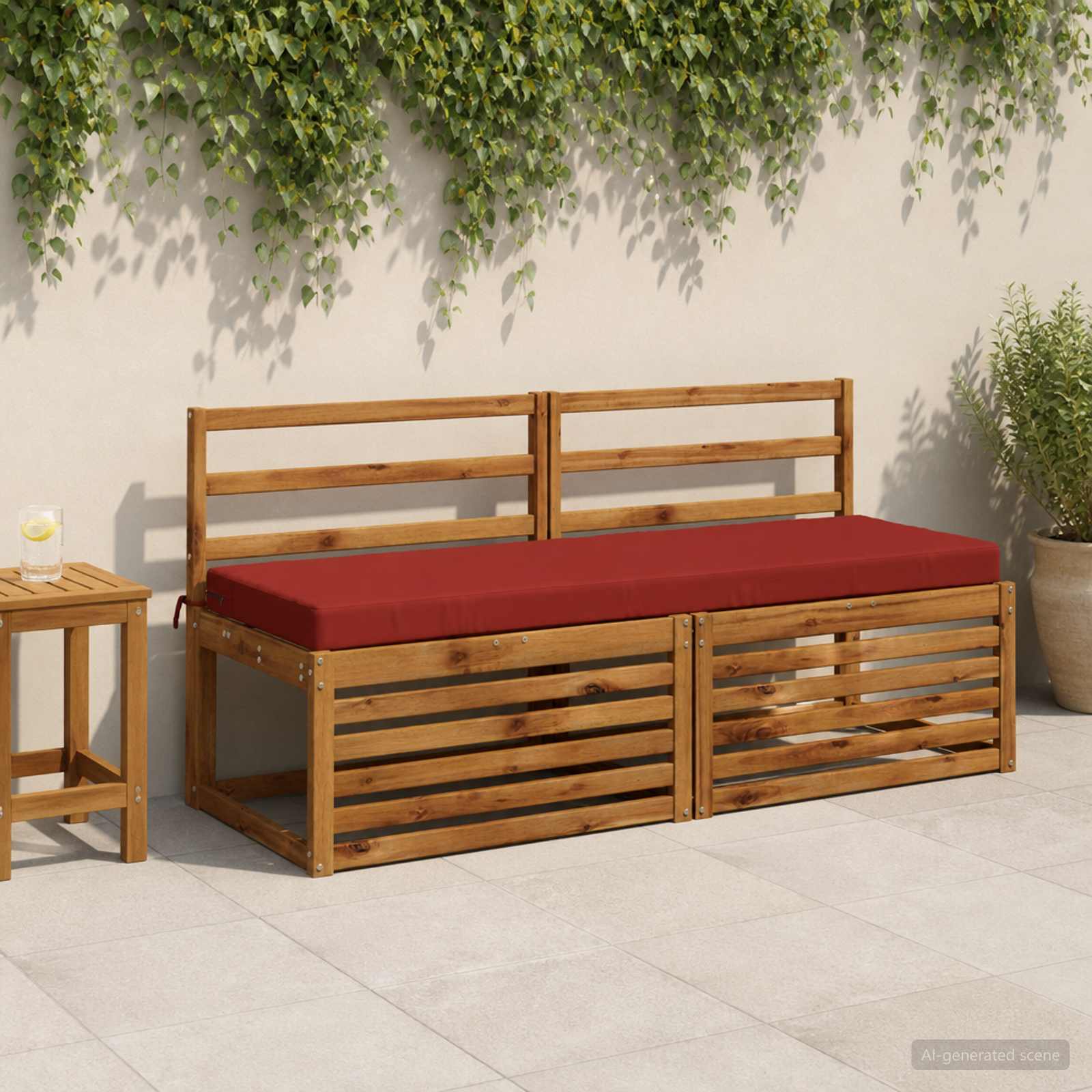 950256_1.jpg vidaXL Vankúš na lavičku SOEST 100% polyester Červená 140 x 50 x 8 cm – Obrázok 1
