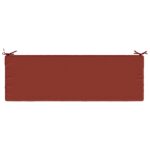 vidaXL Vankúš na lavičku SOEST 100% polyester Červená 140 x 50 x 8 cm – Obrázok 6