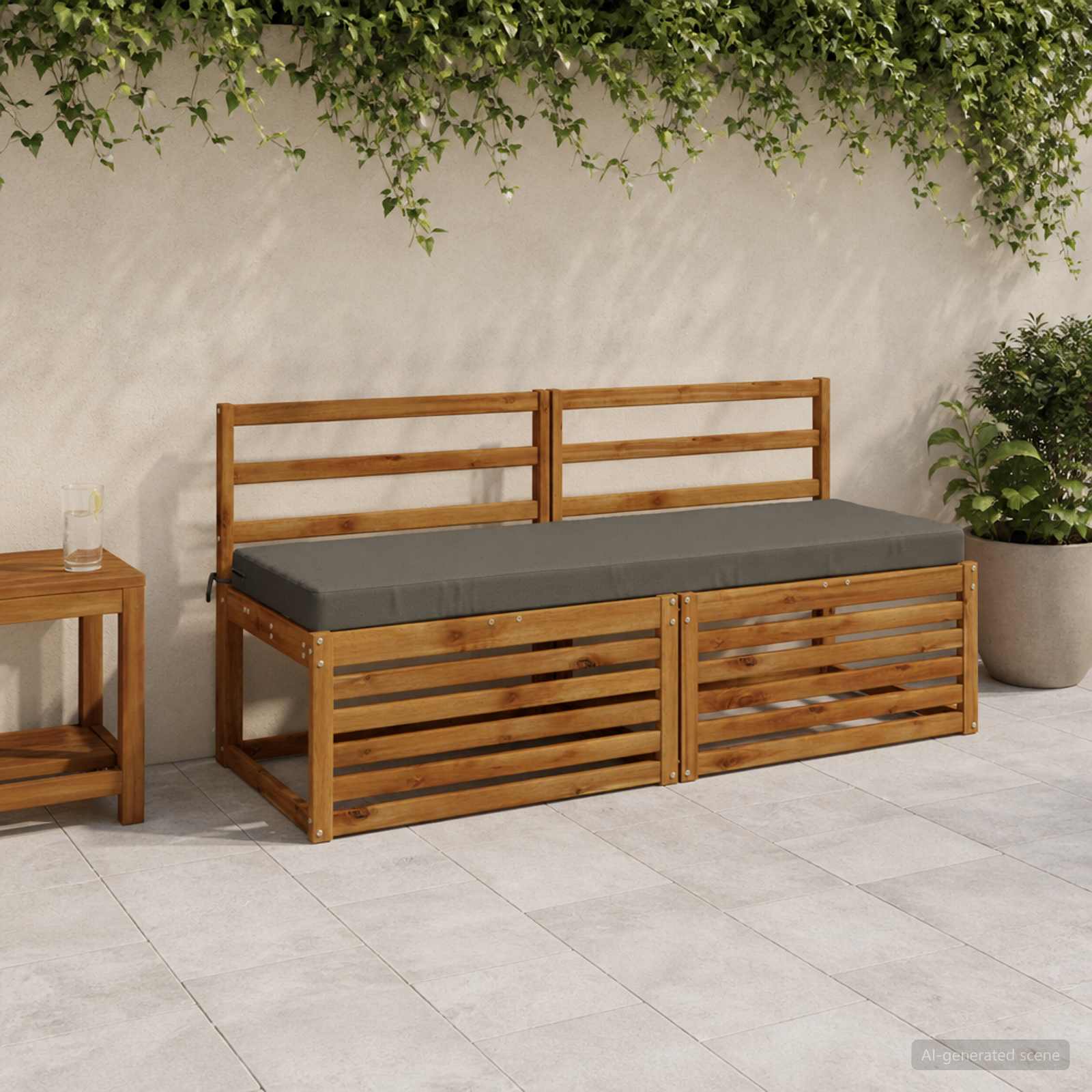 950260_1.jpg vidaXL Vankúš na lavičku SOEST 100% polyester Sivá 140 x 50 x 8 cm – Obrázok 1