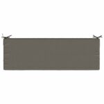 vidaXL Vankúš na lavičku SOEST 100% polyester Sivá 140 x 50 x 8 cm – Obrázok 6