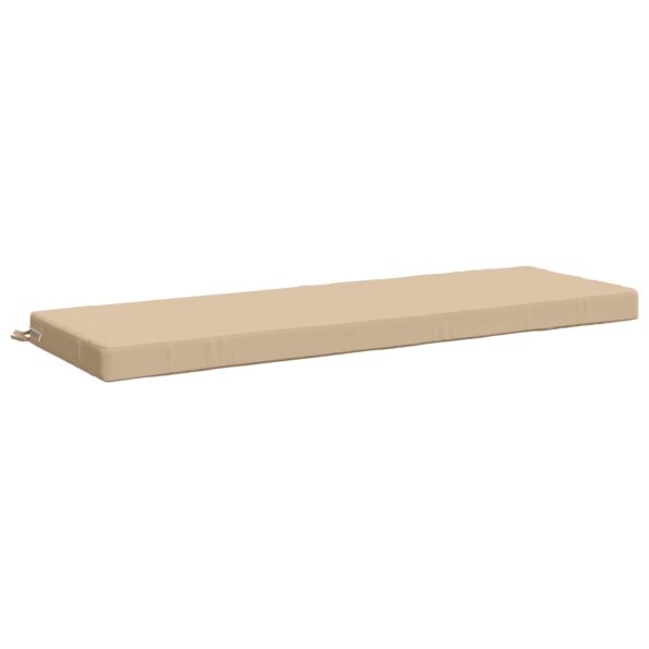 vidaXL Vankúš na lavičku SOEST 100% polyester Krémová 140 x 50 x 8 cm – Obrázok 2