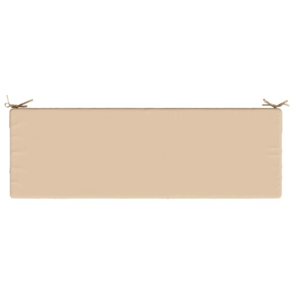 vidaXL Vankúš na lavičku SOEST 100% polyester Krémová 140 x 50 x 8 cm – Obrázok 6
