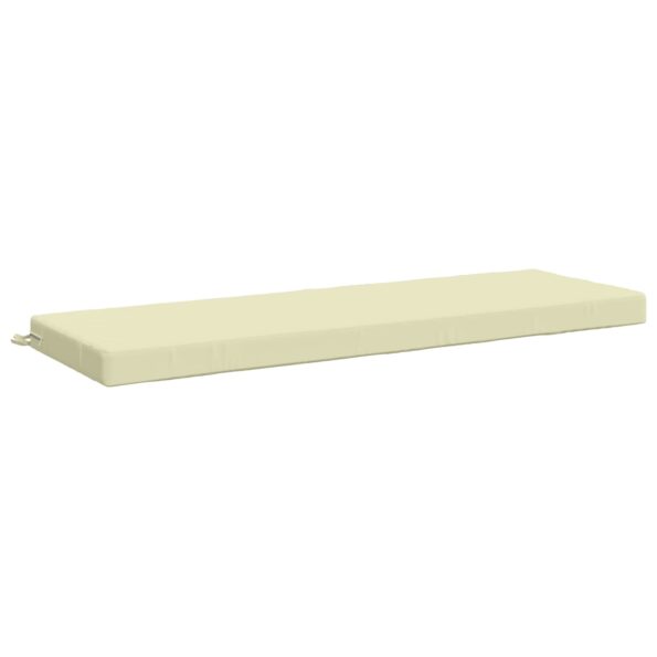 vidaXL Vankúš na lavičku SOEST 100% polyester Krémová 140 x 50 x 8 cm – Obrázok 2