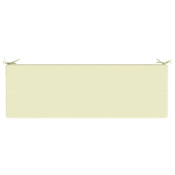 vidaXL Vankúš na lavičku SOEST 100% polyester Krémová 140 x 50 x 8 cm – Obrázok 6