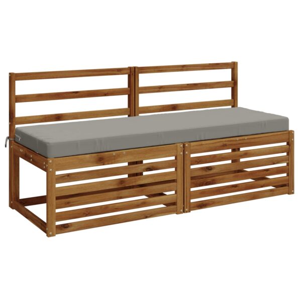 vidaXL Vankúš na lavičku SOEST 100% polyester Sivá 140 x 50 x 8 cm – Obrázok 3