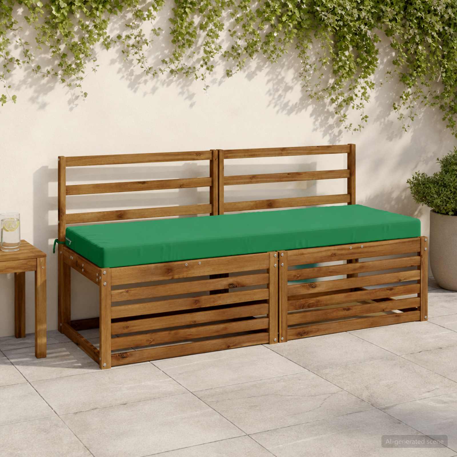 950280_1.jpg vidaXL Vankúš na lavičku SOEST 100% polyester Zelená 140 x 50 x 8 cm – Obrázok 1