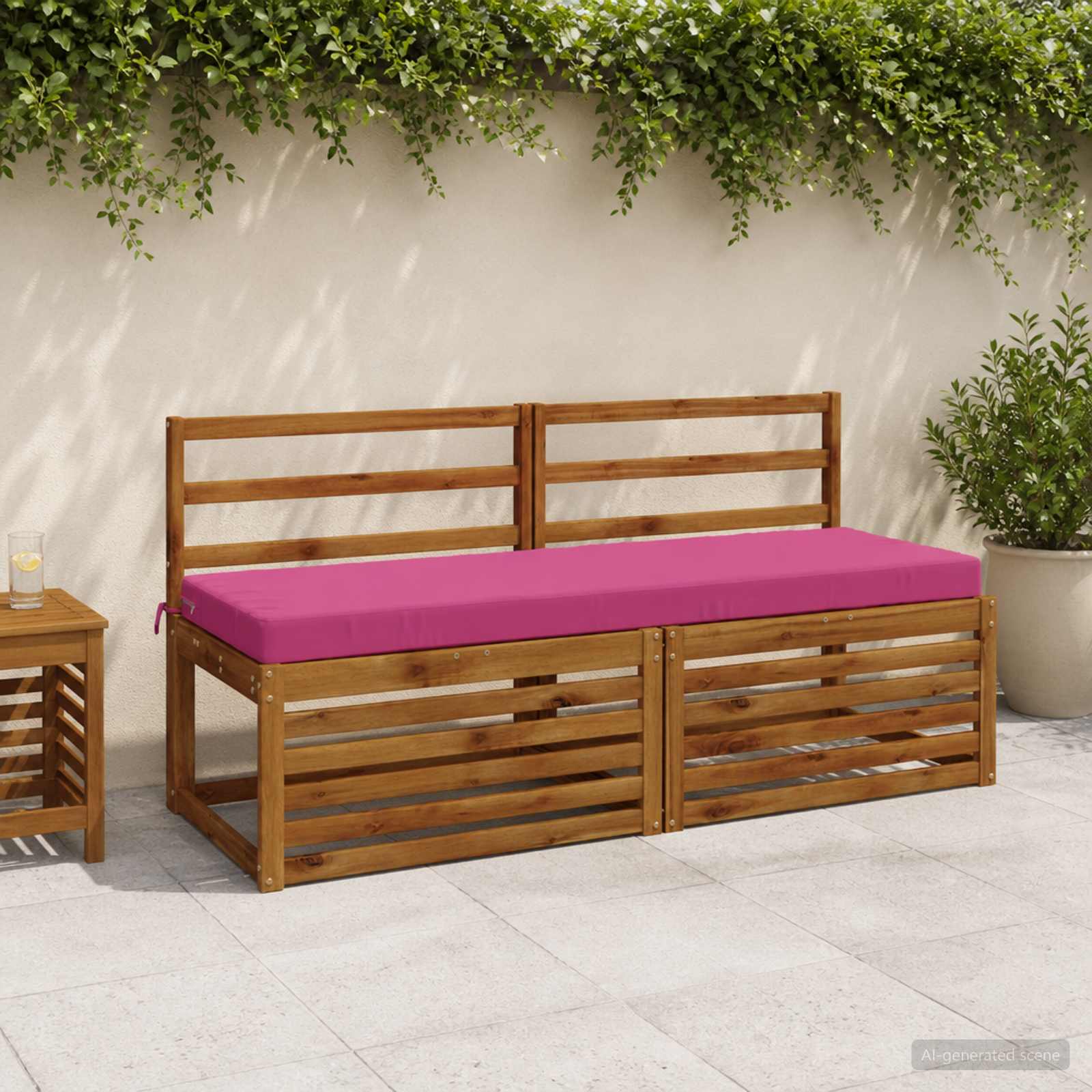 950288_1.jpg vidaXL Vankúš na lavičku SOEST 100% polyester Ružová 140 x 50 x 8 cm – Obrázok 1