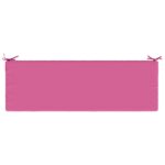 vidaXL Vankúš na lavičku SOEST 100% polyester Ružová 140 x 50 x 8 cm – Obrázok 6