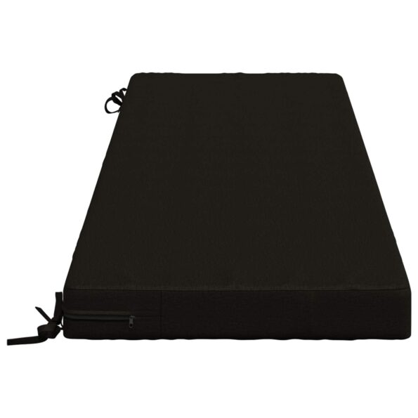 vidaXL Vankúš na lavičku SOEST 100% polyester Čierna 150 x 50 x 8 cm – Obrázok 4