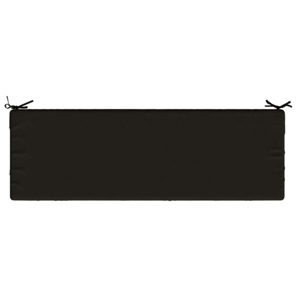 vidaXL Vankúš na lavičku SOEST 100% polyester Čierna 150 x 50 x 8 cm – Obrázok 6