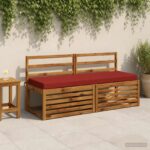 vidaXL Vankúš na lavičku SOEST 100% polyester Červená 150 x 50 x 8 cm