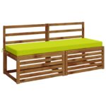 vidaXL Vankúš na lavičku SOEST 100% polyester Žiarivá zelená – Obrázok 3