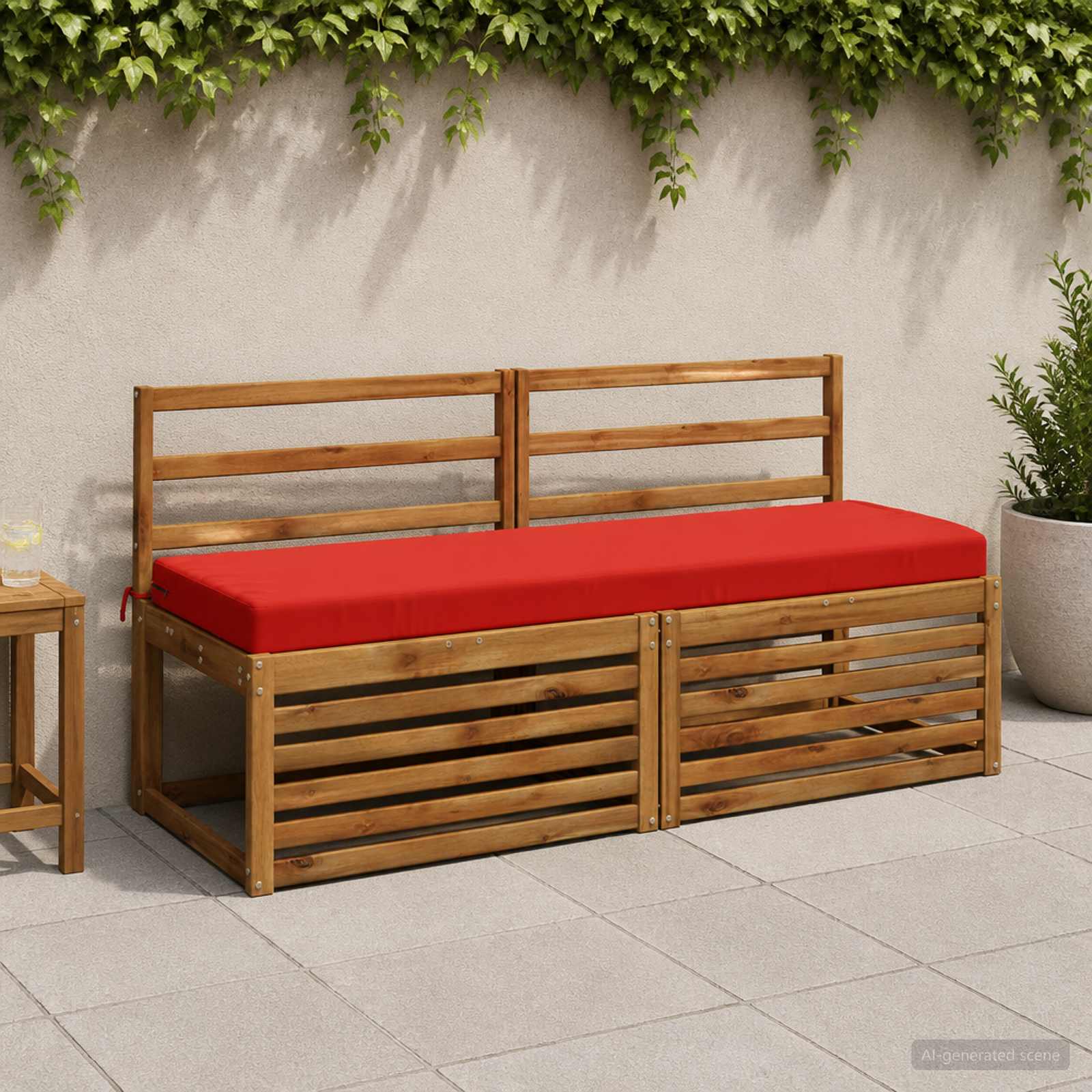 950348_1.jpg vidaXL Vankúš na lavičku SOEST 100% polyester Červená 150 x 50 x 8 cm – Obrázok 1
