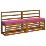vidaXL 2-dielne podušky na lavicu VUGHT 2 pcs 100% polyester Ružová – Obrázok 3