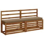 vidaXL 1-dielna poduška na lavicu VUGHT 100% polyester Sivohnedá – Obrázok 3