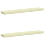vidaXL 2-dielne podušky na lavicu VUGHT 2 pcs 100% polyester Krémová – Obrázok 2