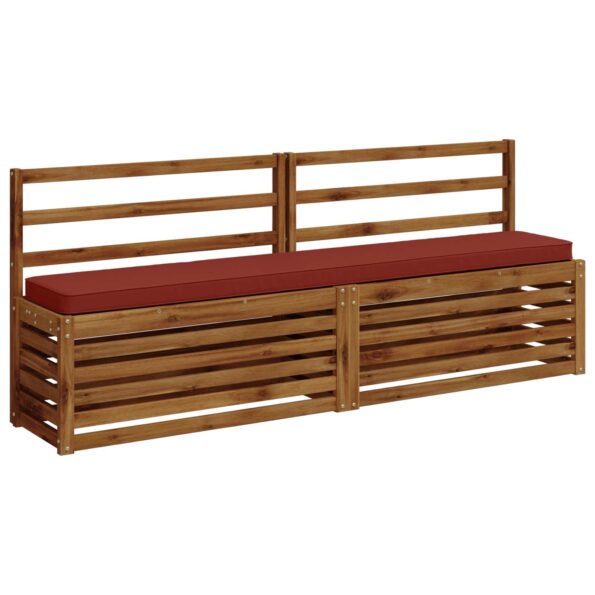 vidaXL 2-dielne podušky na lavicu VUGHT 2 pcs 100% polyester Červená – Obrázok 3