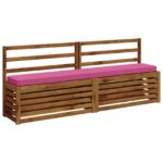 vidaXL 1-dielna poduška na lavicu VUGHT 100% polyester Ružová – Obrázok 3