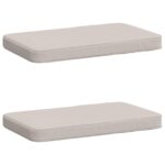 vidaXL 2-dielne podušky na lavicu VUGHT 2 pcs 100% polyester Biela – Obrázok 2