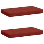 vidaXL 2-dielne podušky na lavicu VUGHT 2 pcs 100% polyester Červená – Obrázok 2