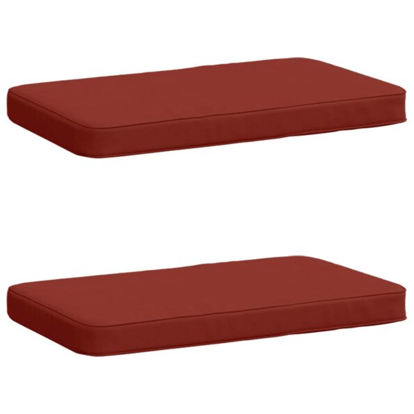 vidaXL 2-dielne podušky na lavicu VUGHT 2 pcs 100% polyester Červená – Obrázok 2