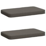 vidaXL 2-dielne podušky na lavicu VUGHT 2 pcs 100% polyester Sivá – Obrázok 2