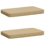 vidaXL 2-dielne podušky na lavicu VUGHT 2 pcs 100% polyester Béžová – Obrázok 2