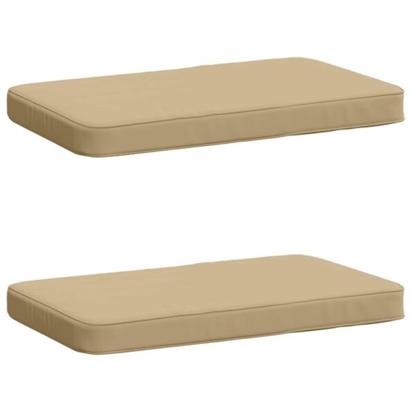 vidaXL 2-dielne podušky na lavicu VUGHT 2 pcs 100% polyester Béžová – Obrázok 2