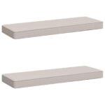 vidaXL 2-dielne podušky na lavicu VUGHT 2 pcs 100% polyester Biela – Obrázok 2