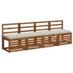 vidaXL 1-dielna poduška na lavicu VUGHT 100% polyester Biela – Obrázok 3