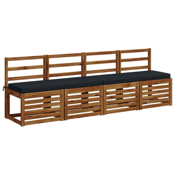 vidaXL 2-dielne podušky na lavicu VUGHT 2 ks 100% polyester Tmavomodrá – Obrázok 3